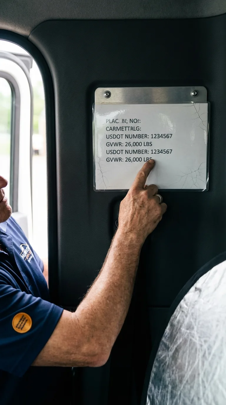 USDOT licensing placard verification in Saint Peters